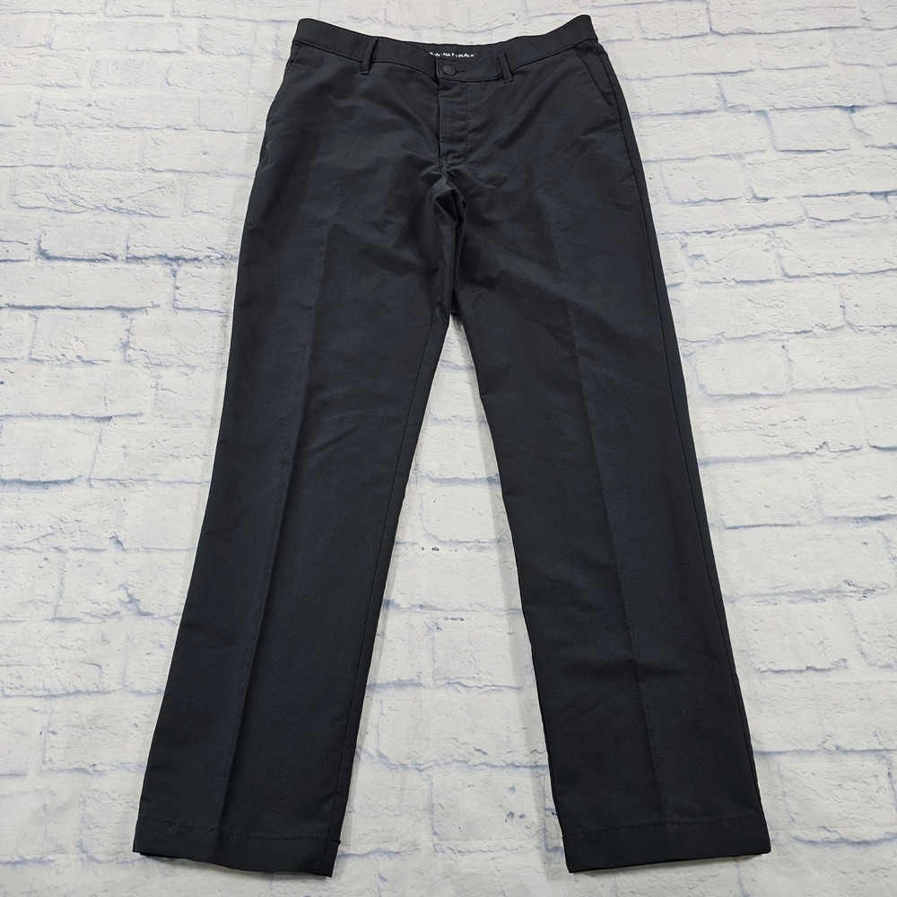 Banana Republic Performance Chino Mens 32x32 Black Slim Straight Tech Pants Golf